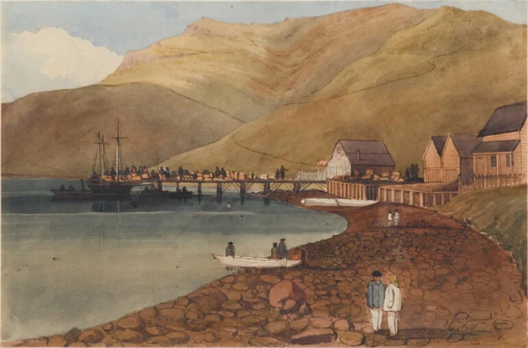 Image: Port Lyttelton. Immigrants’ luggage disembarking.