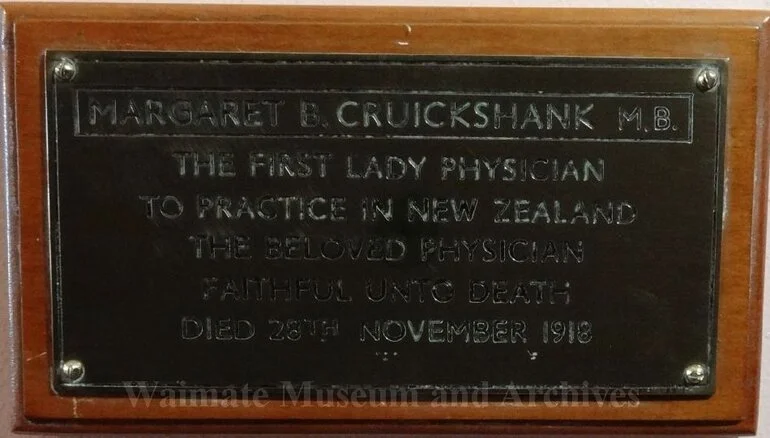 Image: Waimate Hospital plaque - D Margaret Cruickshank