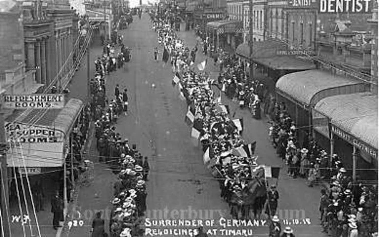 Image: WF 980 Surrender of Germany 11/10/18 Rejoicings at Timaru