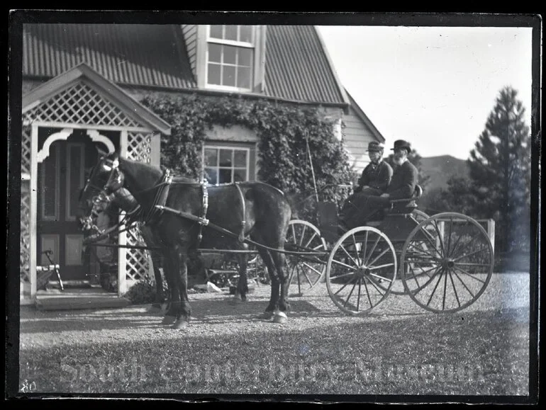 Image: [James and Katherine (Kitty) Hamilton at Clayton Station]