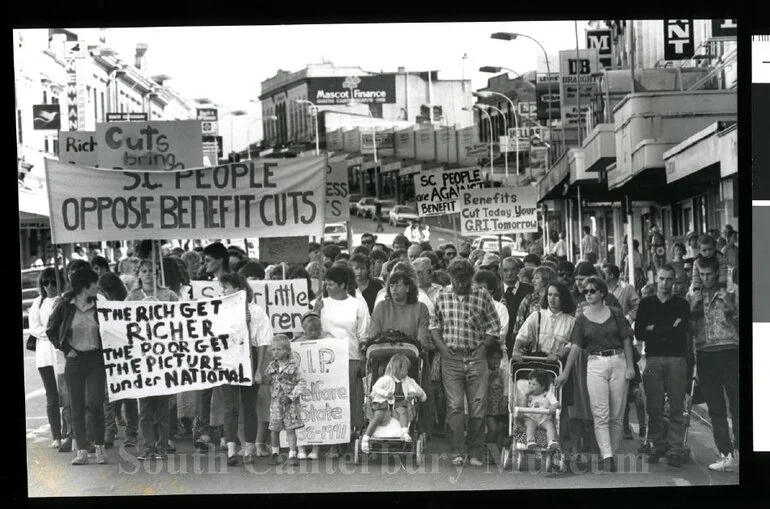 Image: [Benefit cut protest, Timaru]