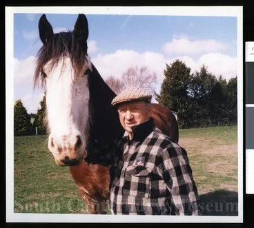 Image: Bob Hill and 'Glen' the Clydesdale
