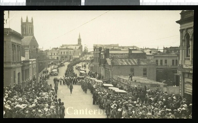 Image: [Peace celebrations parade, Timaru, 1918]