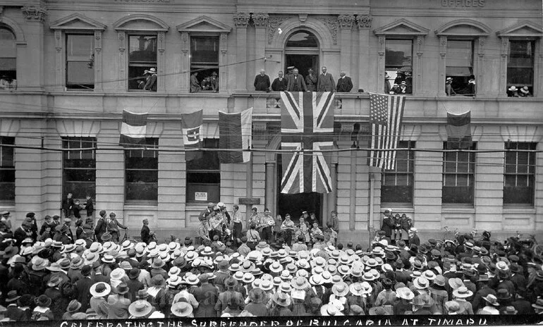 Image: Surrender of Germany: rejoicings at Timaru [WF 916]
