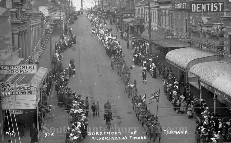 Image: WF 916 Surrender of Germany. Rejoicings at Timaru