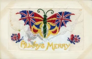 'Always Merry' : decorated postcard Image: 'Always Merry' : decorated postcard