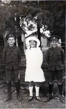 Whitehead children at Featherston Military Camp: Photograph Image: Whitehead children at Featherston Military Camp: Photograph