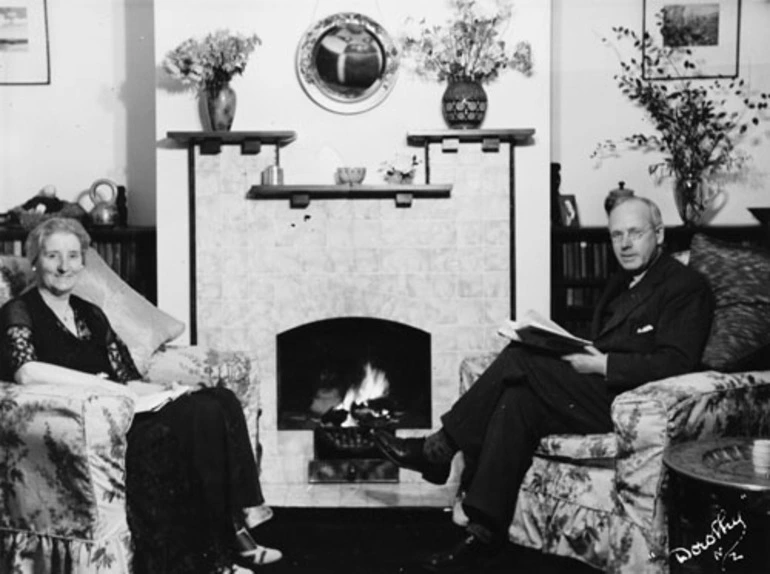 Image: Janet and Peter Fraser at home in Wellington, 1930s