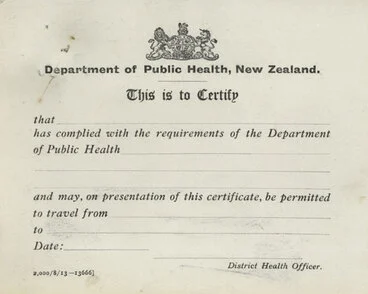 Image: Smallpox vaccination certificate