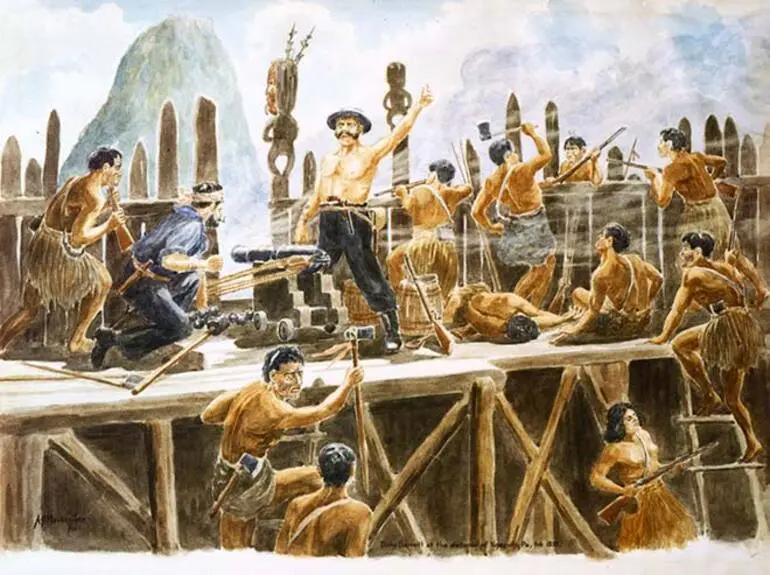 Image: Dicky Barrett at Ōtaka Pā, 1832