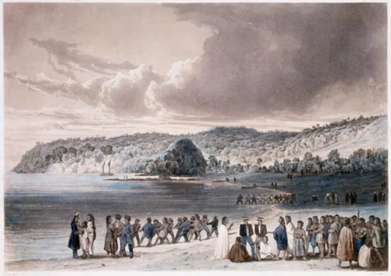 Image: Trading and fishing, Kororāreka