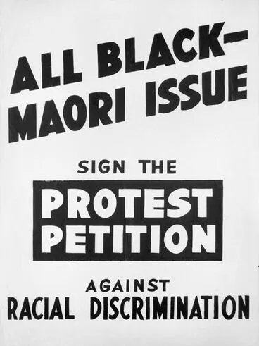 Image: Protest poster, South African rugby tour, 1960