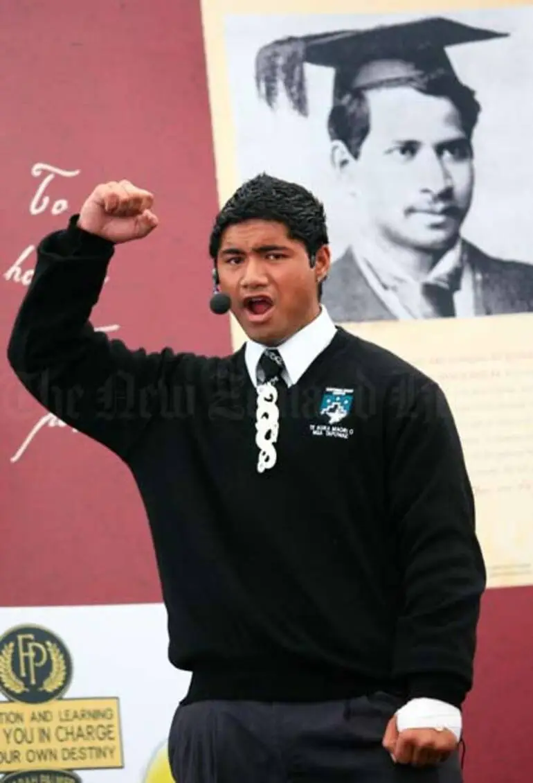 Image: Whare kura student