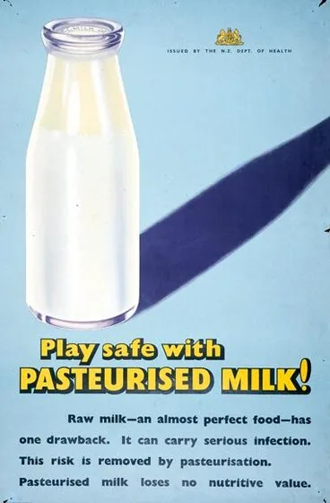 Image: Health posters: pasteurised milk