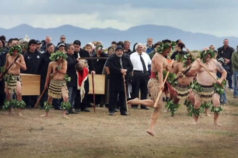 Image: Wairau Bar: reburial of ancestors