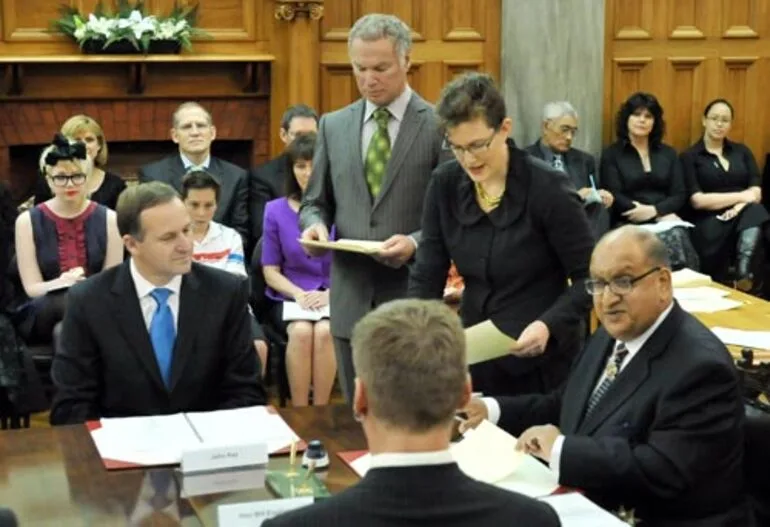 Image: Swearing in John Key's cabinet