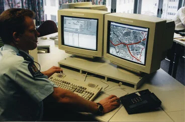 Image: Policing technology: new police computer system, 1996