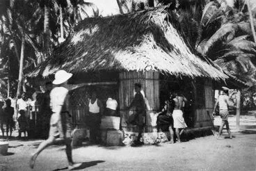 Image: Coast-watching headquarters at Nukufetau, Ellice Islands, 1941