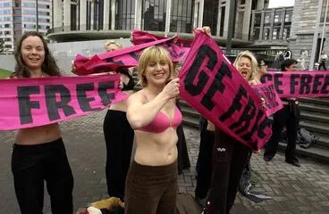 Image: MAdGE's pink protest