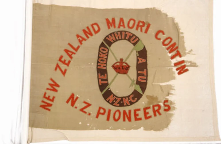 Image: Pioneer Battalion flags: Tāhiwi flag