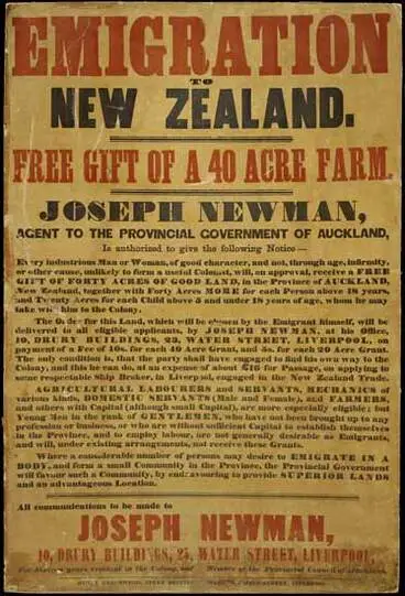 Image: Immigration promotion: Auckland, 1850s