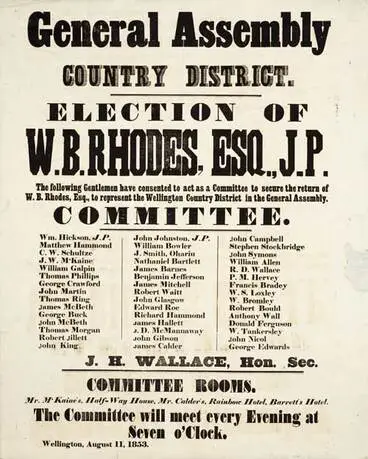 Image: 1853 election poster