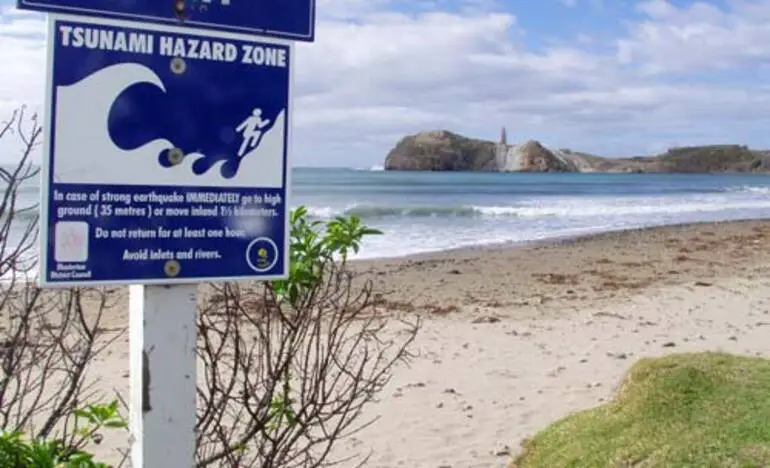 Image: Tsunami warning sign