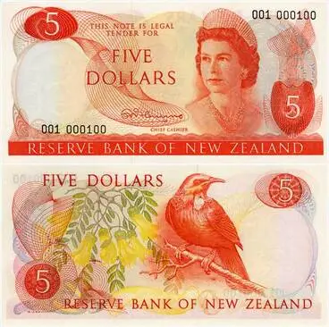 Third series of banknotes: $5 Image: Third series of banknotes: $5