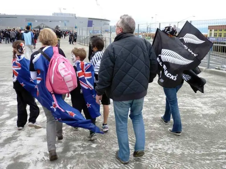 Image: Flags during the Rugby World Cup 2011