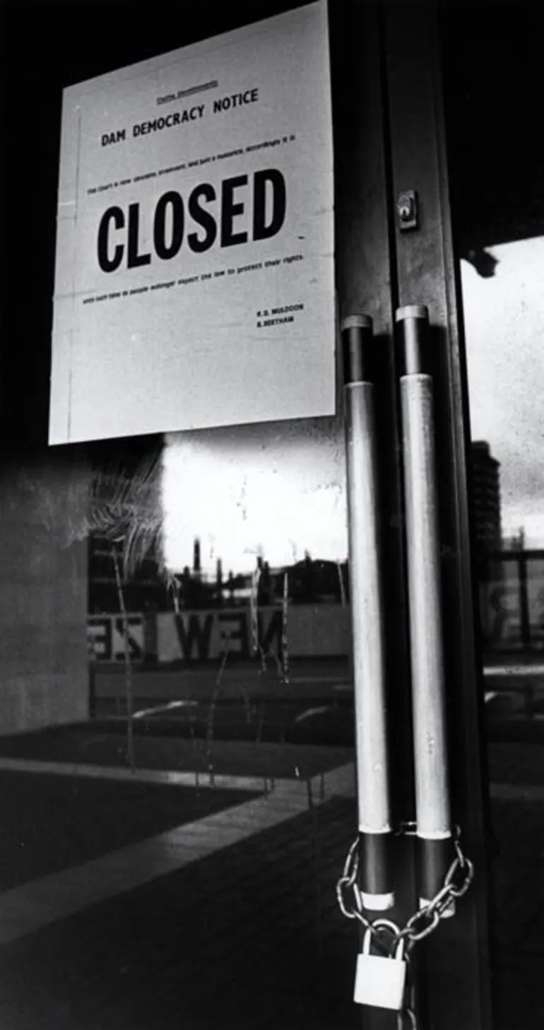 Image: Protest about Clyde dam legislation, 1982