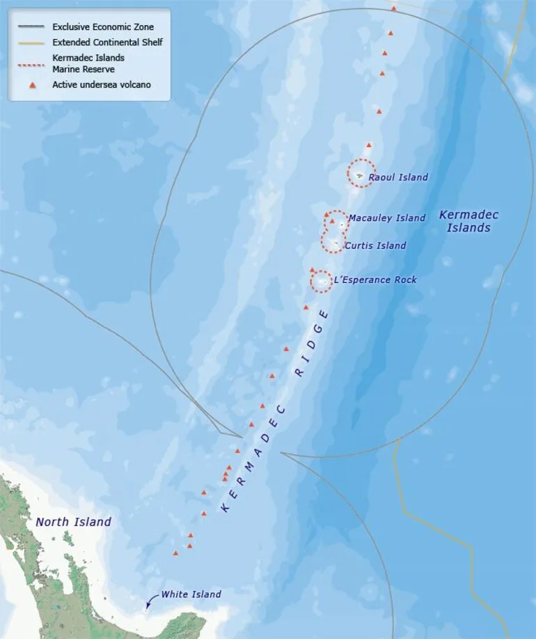 Image: Kermadec Islands map