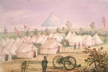 Image: Military camp, Waitara, 1860