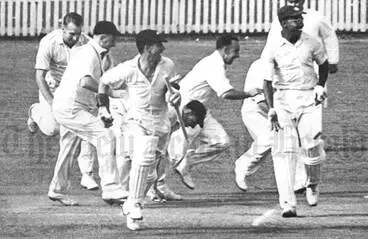 Image: New Zealand's first test cricket win, 1956