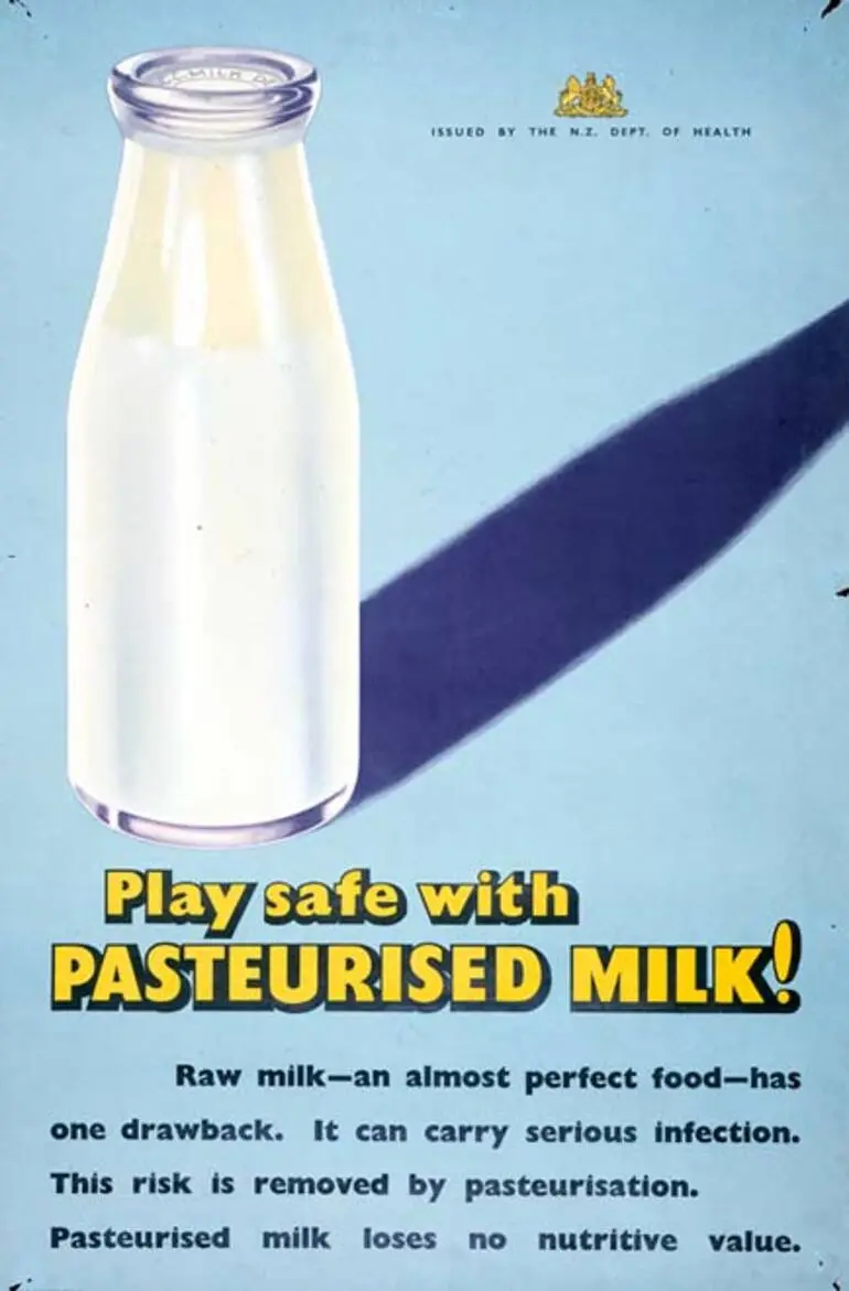 Image: Pasteurised milk poster, 1940s