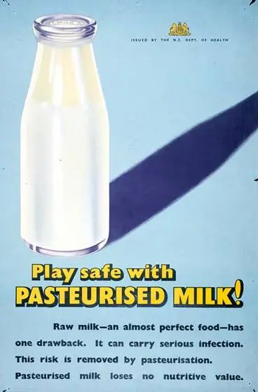 Image: Pasteurised milk poster, 1940s