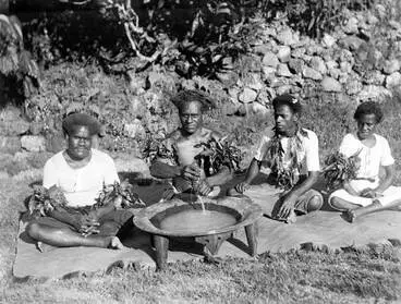 Image: Kava being prepared in Fiji, 1900