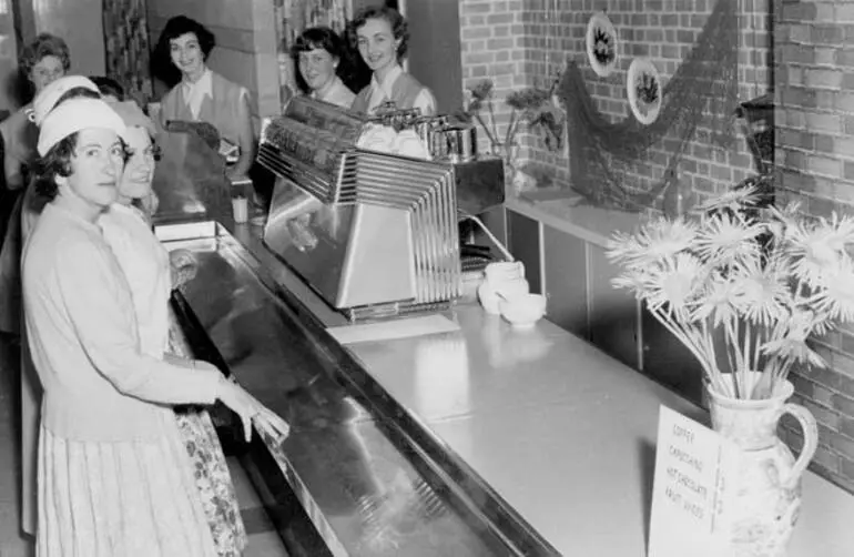 Image: Farmers' coffee bar, late 1950s
