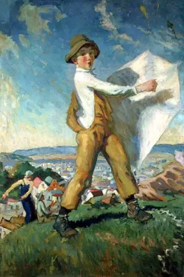 Image: Boy with a kite, 1919