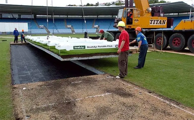 Image: Portable cricket pitch