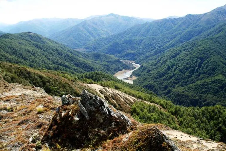 Image: Man alone in the Kaimanawa Mountains