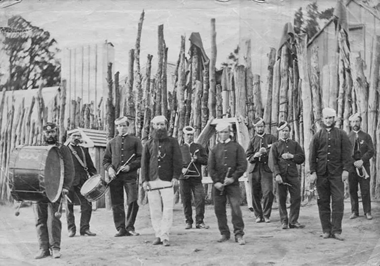 Image: Armed constabulary fife-and-drum band