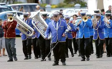 Rātana brass band, Rātana Pā, January 2007 Image: Rātana brass band, Rātana Pā, January 2007