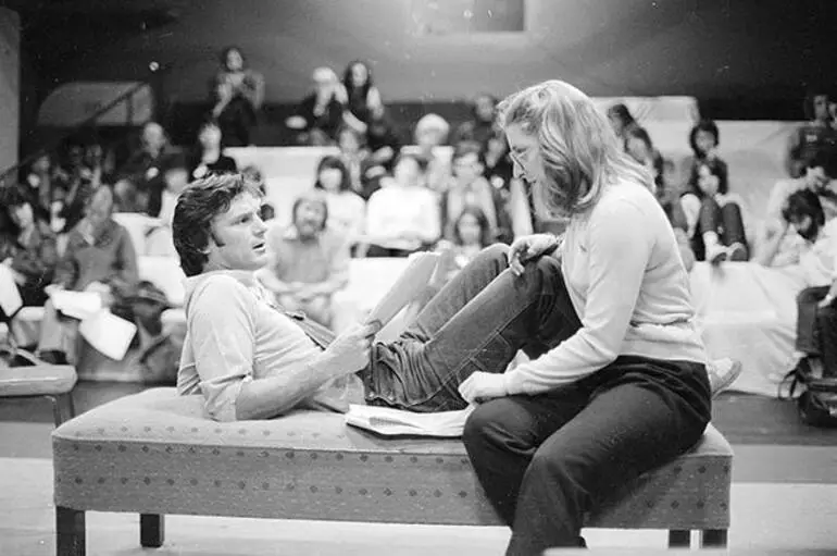 Image: Workshopping a play script, 1982