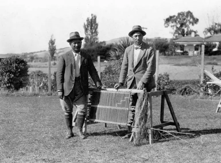 Image: Apirana Ngata and Peter Buck, Waiomatatini, 1923