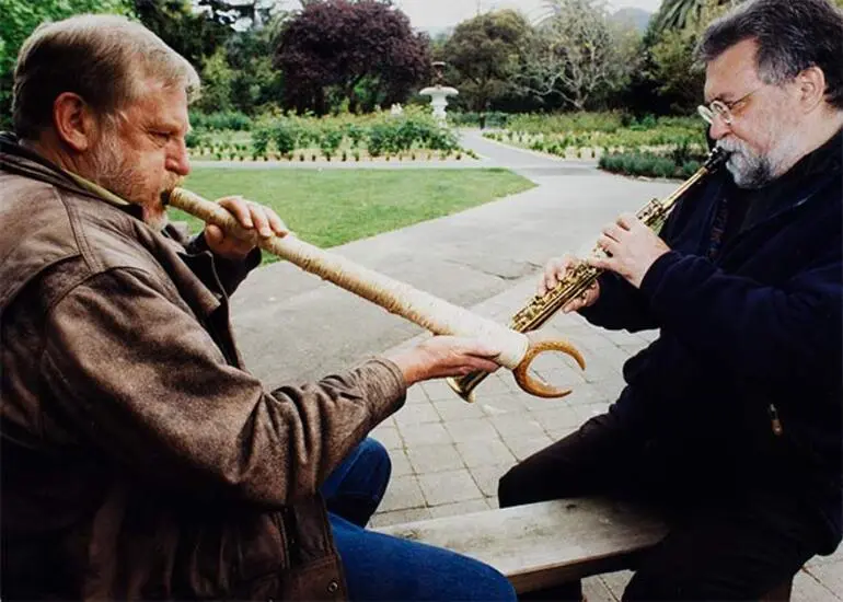 Image: Richard Nunns and Evan Parker, 1999