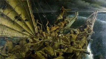 'The arrival of the Maoris in New Zealand' Image: 'The arrival of the Maoris in New Zealand'