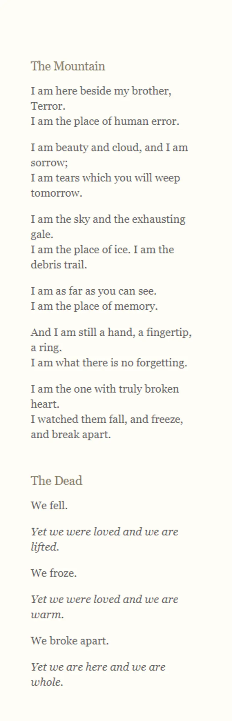 Image: ‘Erebus voices’
