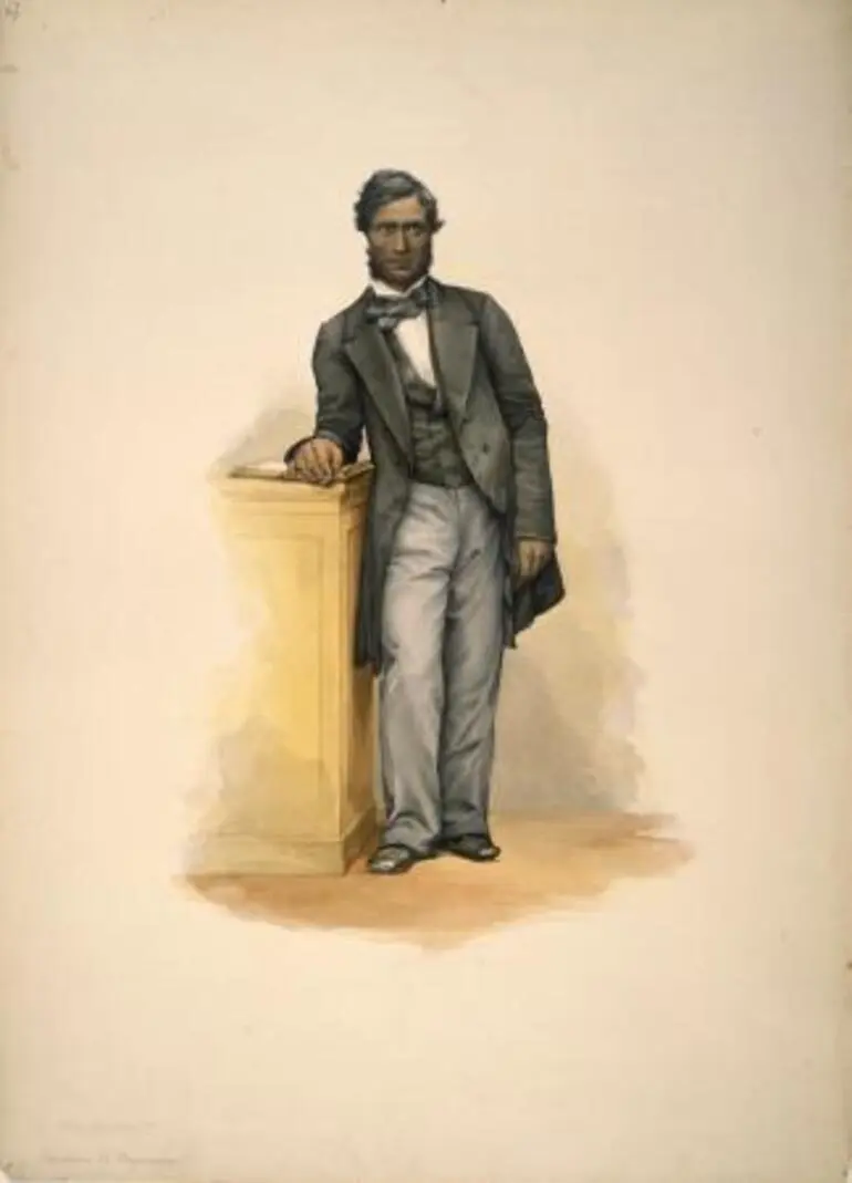 Image: Portrait of Tāmihana Te Rauparaha by George French Angas