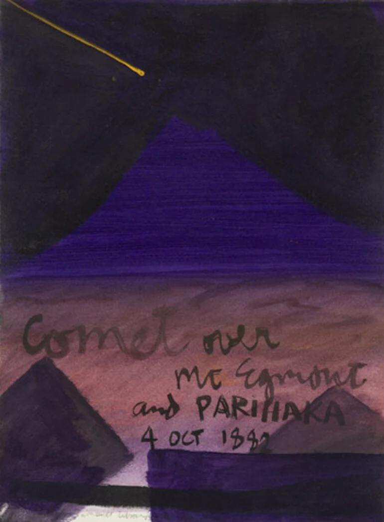 Image: ‘Comet over Mt Taranaki and Parihaka’