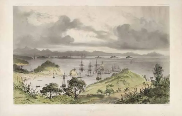 Image: Ships at anchor, Kororāreka